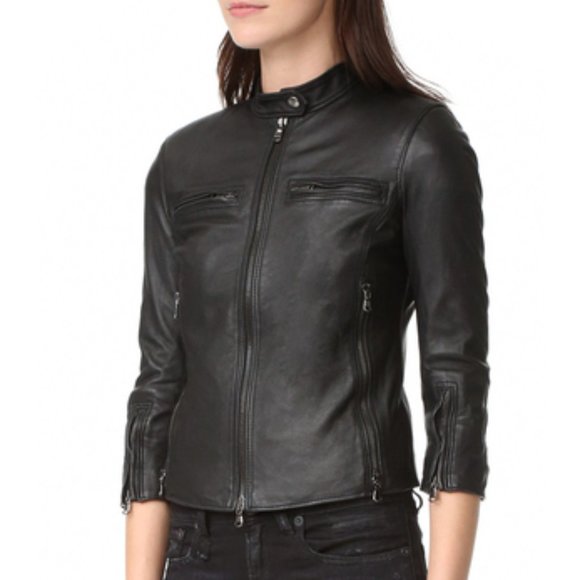 NWT R13 Cafe Racer leather jacket - Picture 9 of 9
